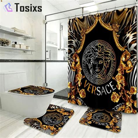 replica versace shower curtain|versace bathroom rug.